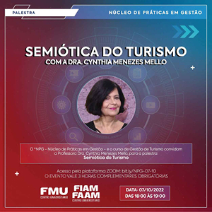 Participe da palestra “Semiótica do Turismo”